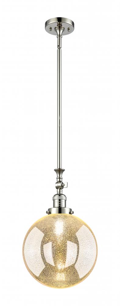 Beacon - 1 Light - 10 inch - Polished Nickel - Stem Hung - Adjustable Mini Pendant