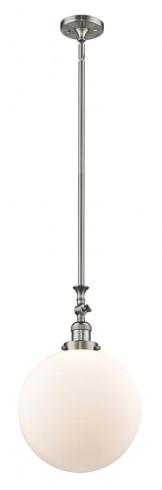 Beacon - 1 Light - 12 inch - Brushed Satin Nickel - Stem Hung - Adjustable Mini Pendant