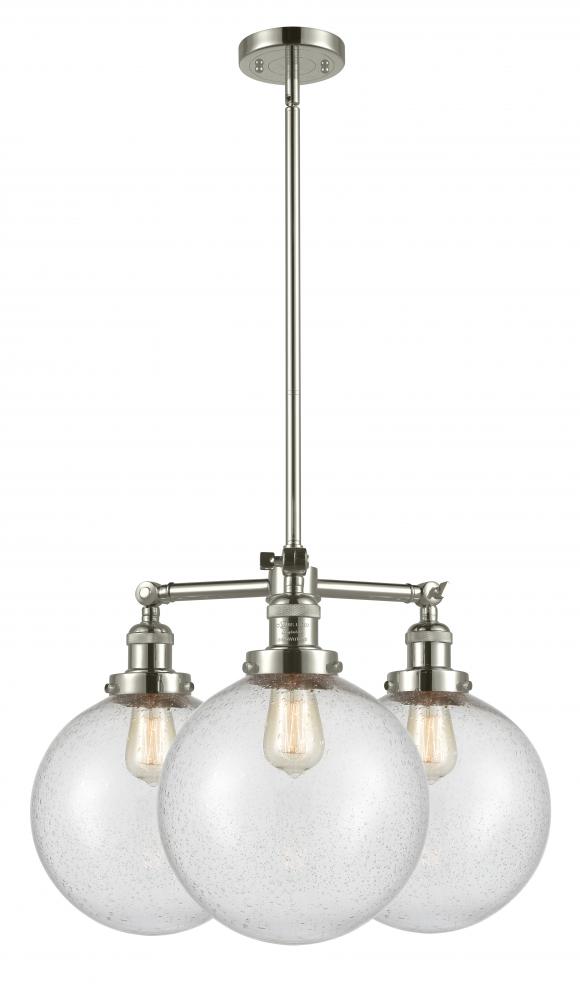 Beacon - 3 Light - 24 inch - Polished Nickel - Stem Hung - Chandelier