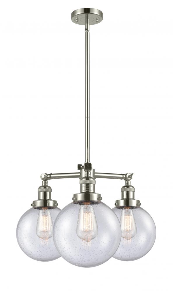 Beacon - 3 Light - 22 inch - Polished Nickel - Stem Hung - Chandelier