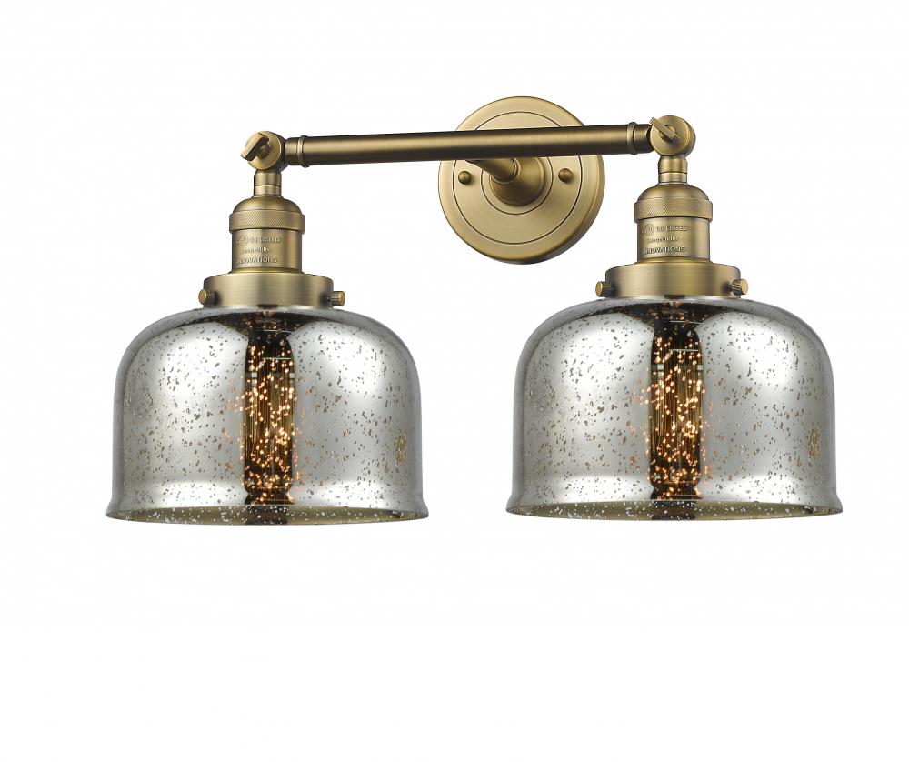 Bell - 2 Light - 19 inch - Brushed Brass - Bath Vanity Light