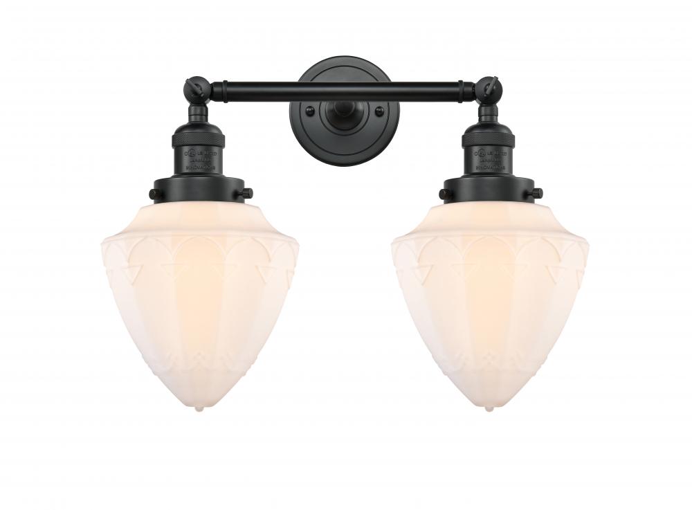 Bullet - 2 Light - 18 inch - Matte Black - Adjustable Bath Vanity Light