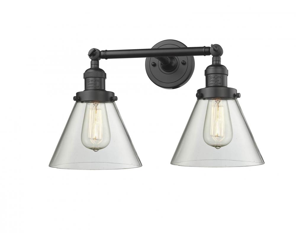 Cone - 2 Light - 18 inch - Oil Rubbed Bronze - Adjustable Bath Vanity Light