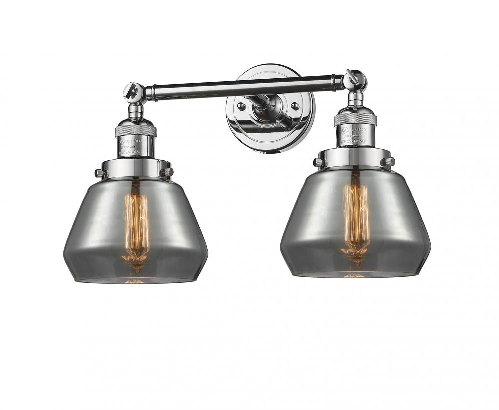 Fulton - 2 Light - 17 inch - Polished Chrome - Adjustable Bath Vanity Light