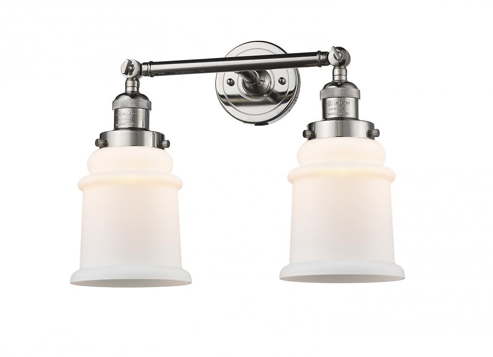 Canton - 2 Light - 17 inch - Polished Nickel - Bath Vanity Light