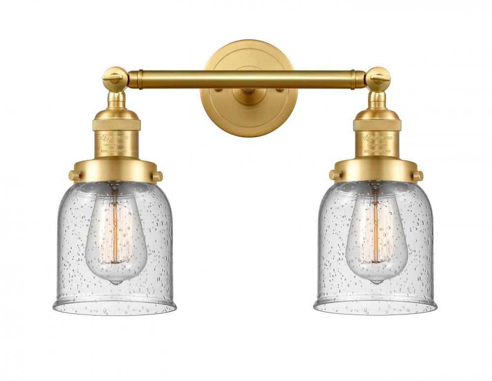 Bell - 2 Light - 16 inch - Satin Gold - Adjustable Bath Vanity Light