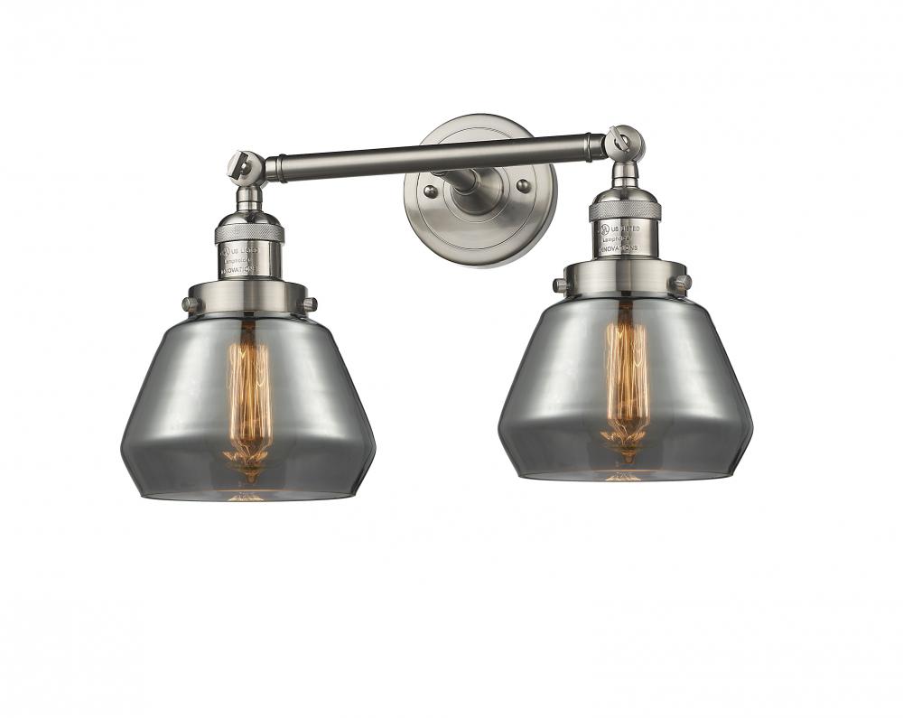 Fulton - 2 Light - 17 inch - Brushed Satin Nickel - Adjustable Bath Vanity Light