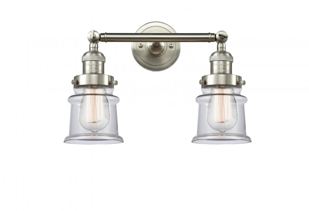 Canton - 2 Light - 17 inch - Brushed Satin Nickel - Bath Vanity Light