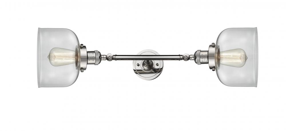 Bell - 2 Light - 8 inch - Polished Nickel - Adjustable Bath Vanity Light