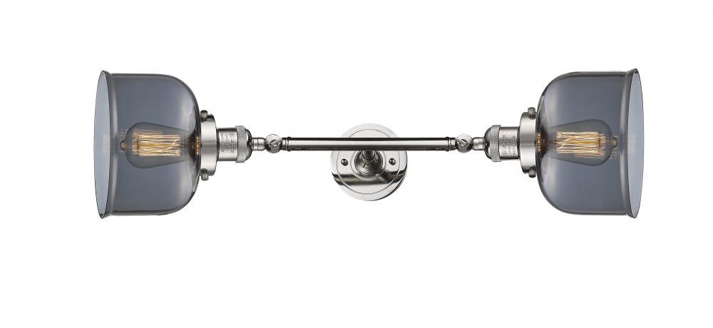 Bell - 2 Light - 8 inch - Polished Nickel - Adjustable Bath Vanity Light