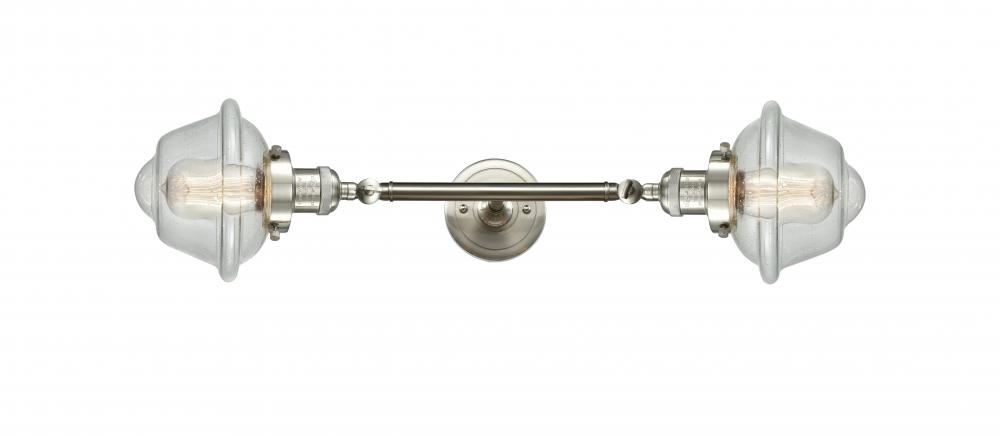 Oxford - 2 Light - 8 inch - Brushed Satin Nickel - Bath Vanity Light