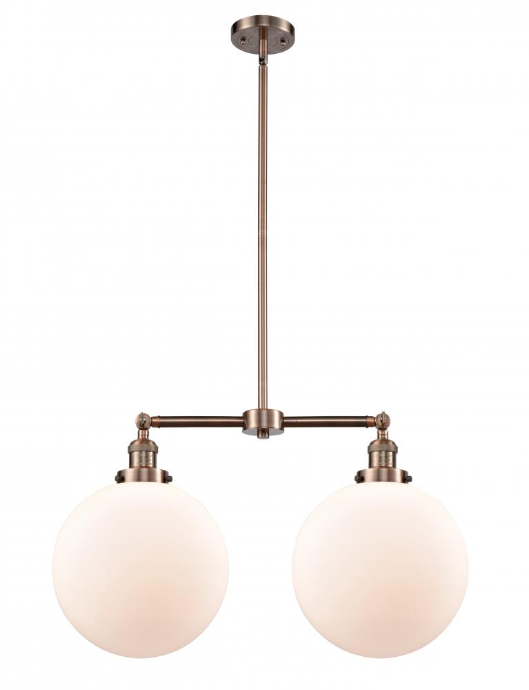 Beacon - 2 Light - 27 inch - Antique Copper - Stem Hung - Adjustable Island Light
