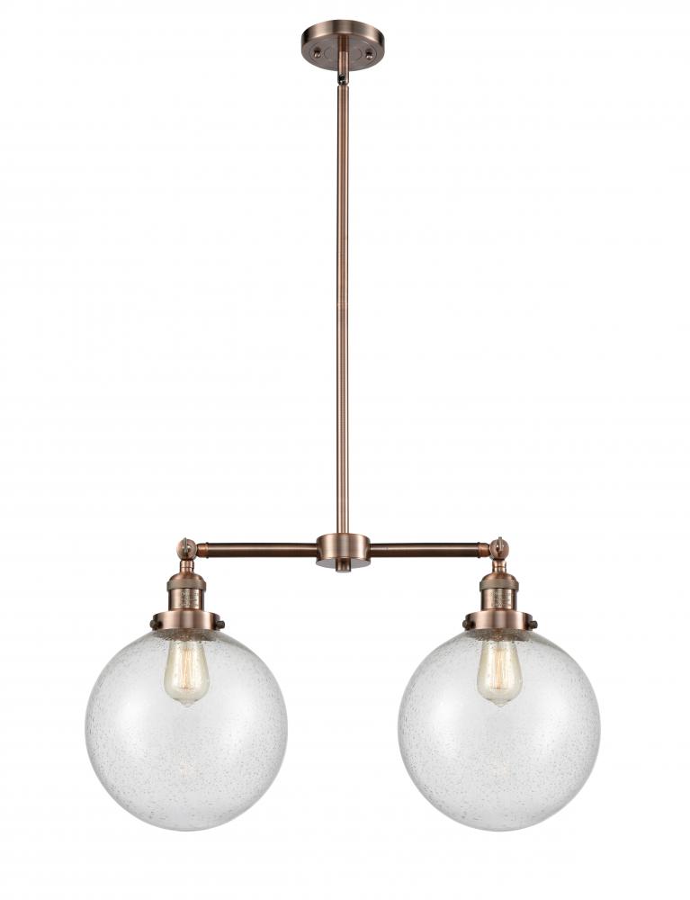 Beacon - 2 Light - 25 inch - Antique Copper - Stem Hung - Adjustable Island Light