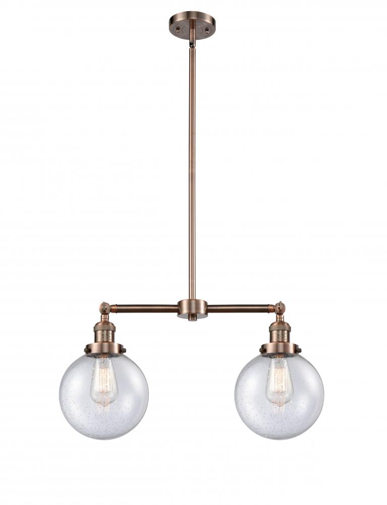 Beacon - 2 Light - 25 inch - Antique Copper - Stem Hung - Adjustable Island Light