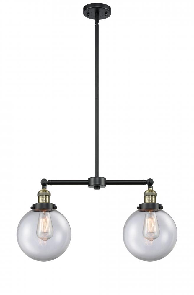 Beacon - 2 Light - 25 inch - Black Antique Brass - Stem Hung - Island Light