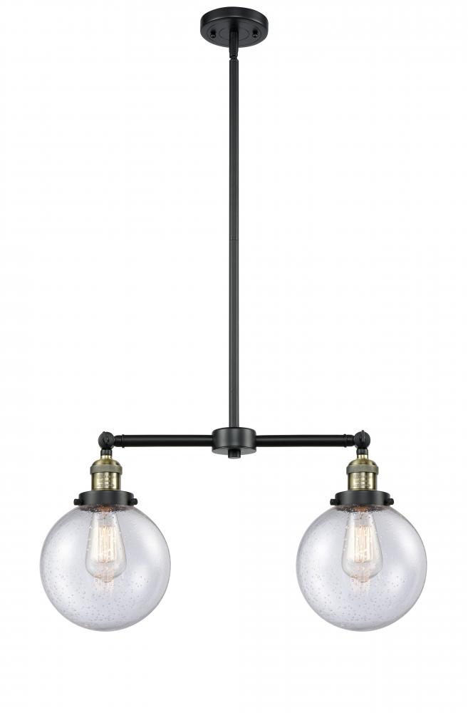 Beacon - 2 Light - 25 inch - Black Antique Brass - Stem Hung - Island Light