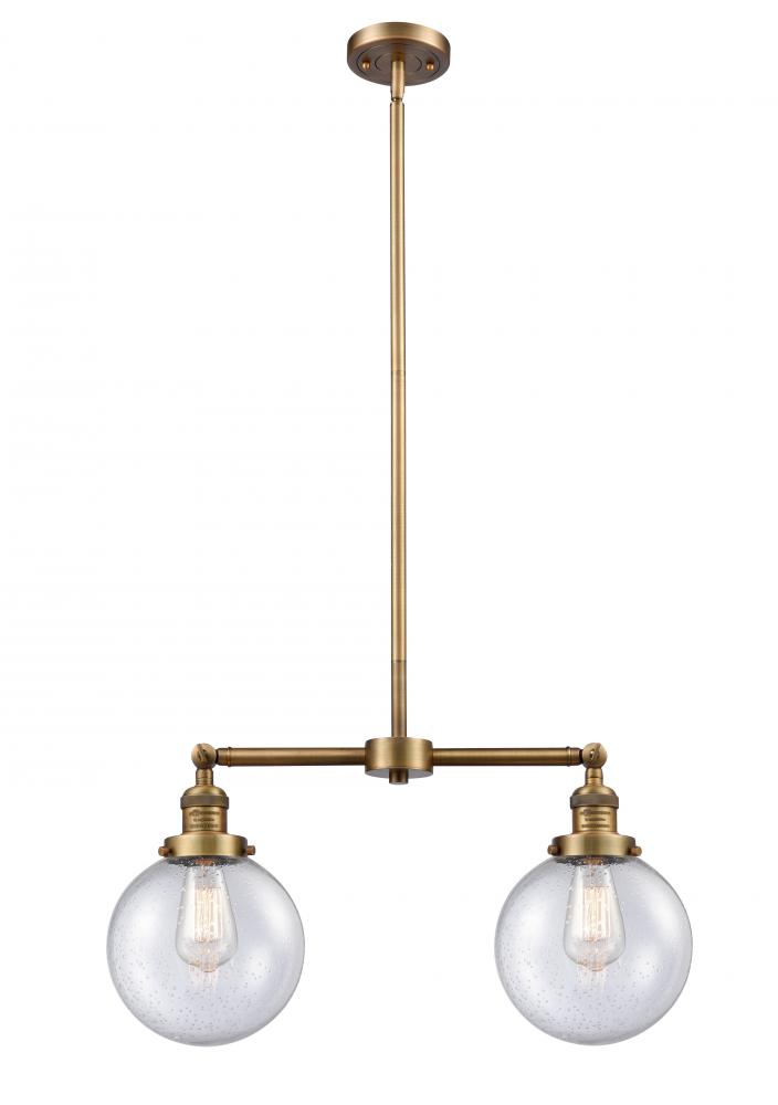 Beacon - 2 Light - 25 inch - Brushed Brass - Stem Hung - Island Light