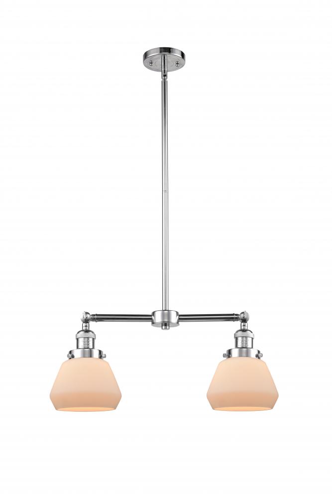 Fulton - 2 Light - 21 inch - Polished Chrome - Stem Hung - Adjustable Island Light