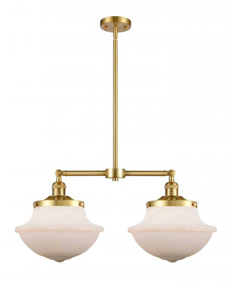 Oxford - 2 Light - 25 inch - Satin Gold - Stem Hung - Island Light