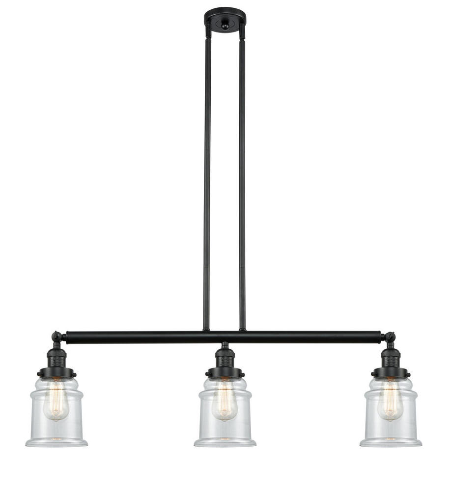 Canton - 3 Light - 39 inch - Matte Black - Stem Hung - Island Light