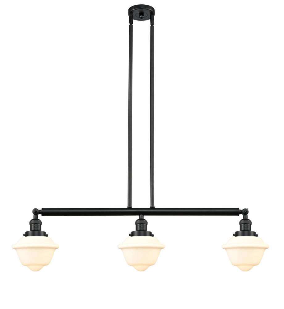 Oxford - 3 Light - 40 inch - Matte Black - Stem Hung - Adjustable Island Light