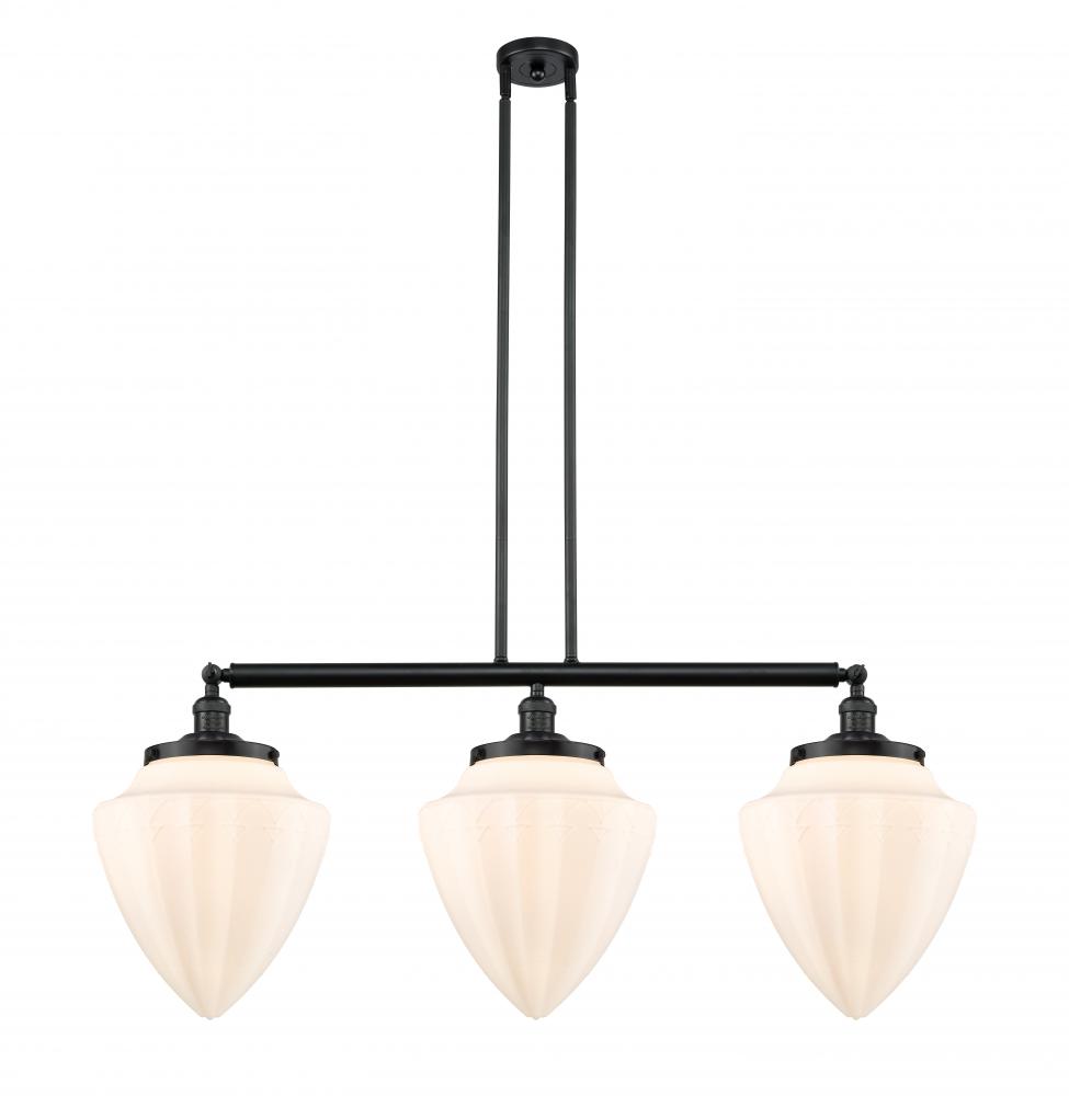 Bullet - 3 Light - 40 inch - Matte Black - Stem Hung - Island Light