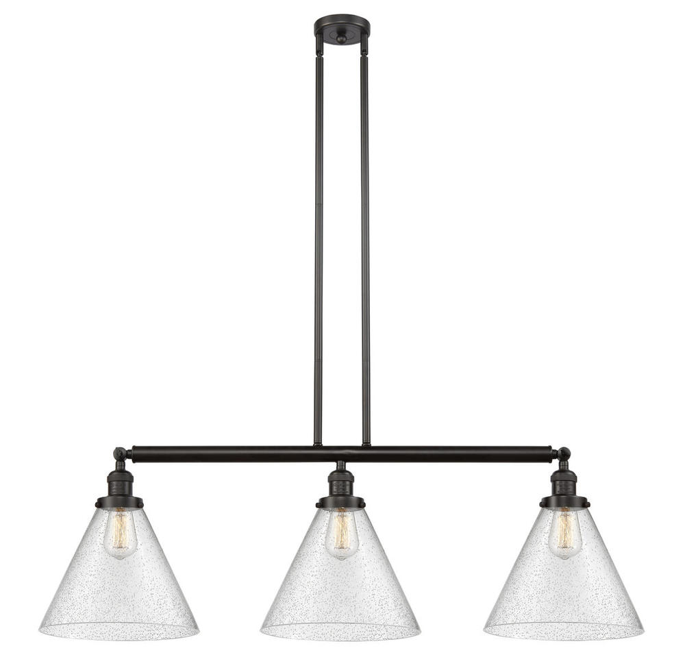 Cone - 3 Light - 44 inch - Oil Rubbed Bronze - Stem Hung - Island Light