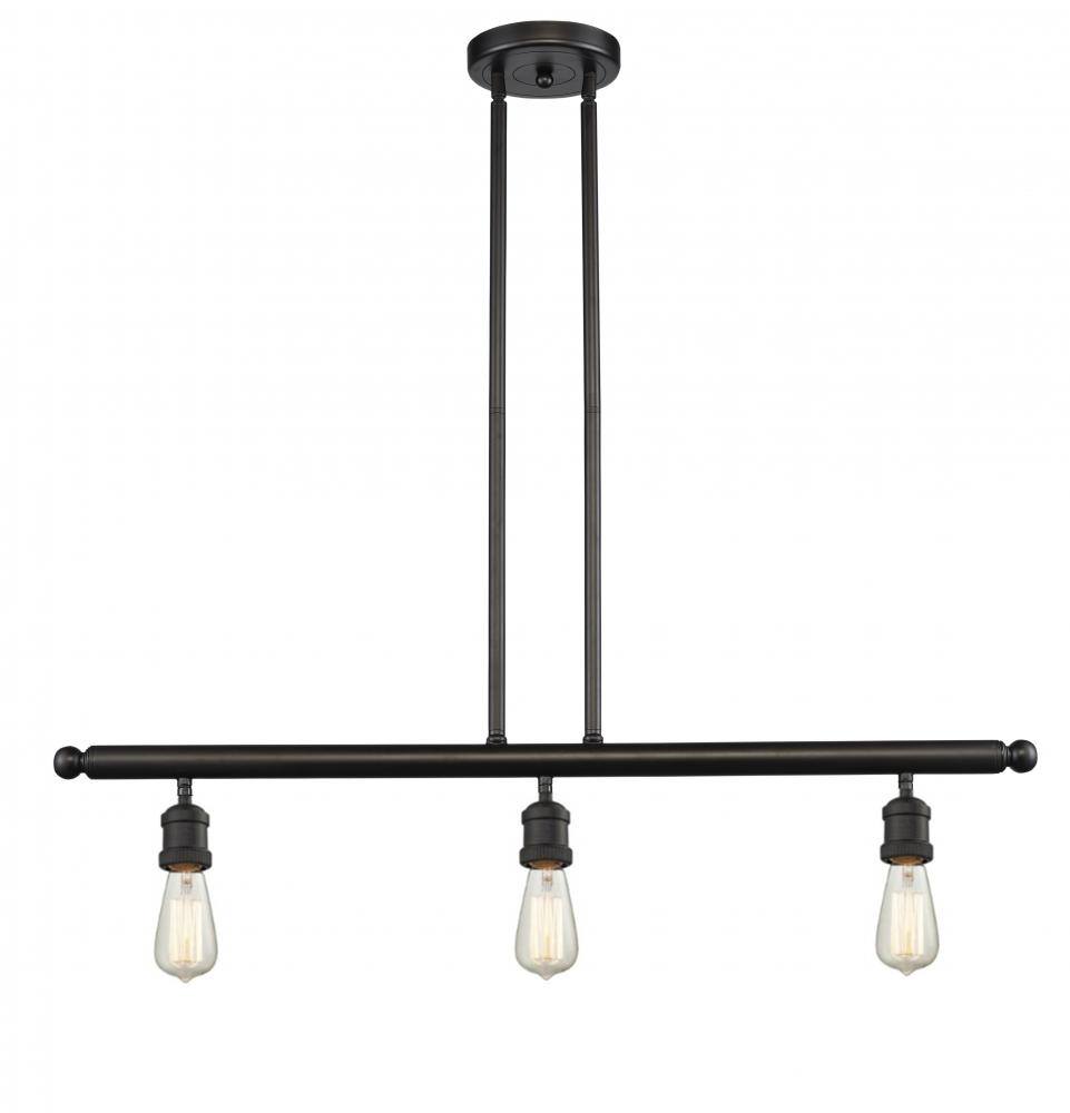 Bare Bulb - 3 Light - 38 inch - Oil Rubbed Bronze - Stem Hung - Adjustable Island Light