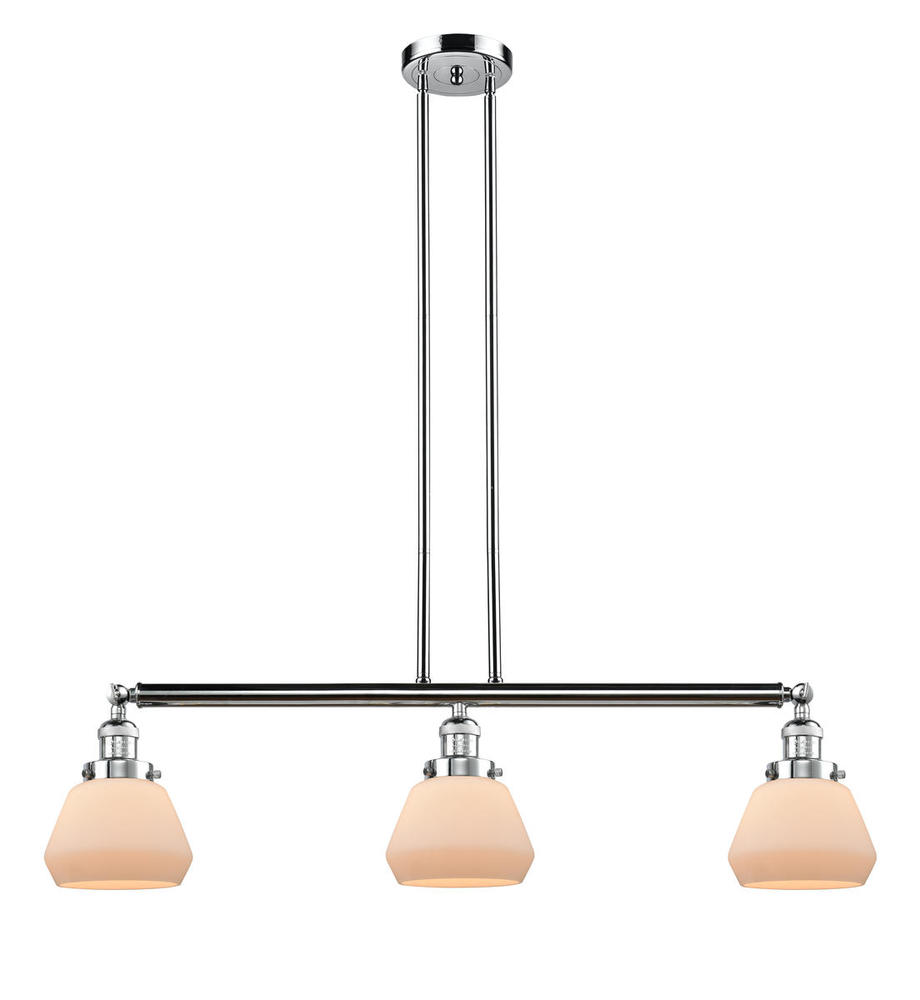 Fulton - 3 Light - 39 inch - Polished Chrome - Stem Hung - Adjustable Island Light