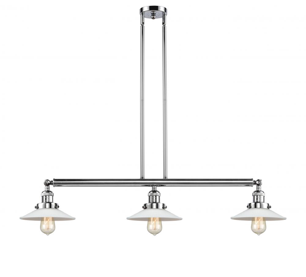 Halophane - 3 Light - 41 inch - Polished Nickel - Stem Hung - Adjustable Island Light