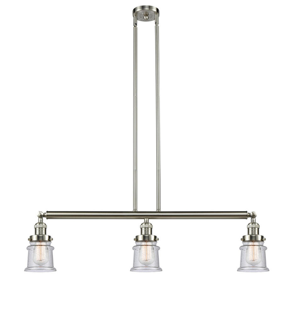 Canton - 3 Light - 39 inch - Brushed Satin Nickel - Stem Hung - Adjustable Island Light