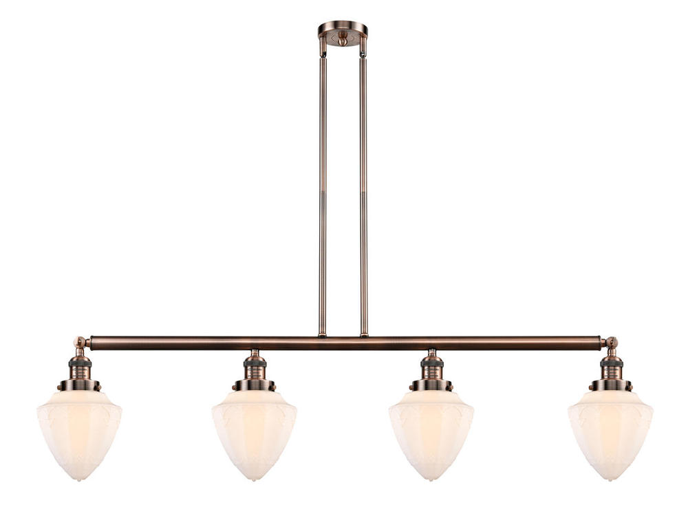 Bullet - 4 Light - 50 inch - Antique Copper - Stem Hung - Island Light