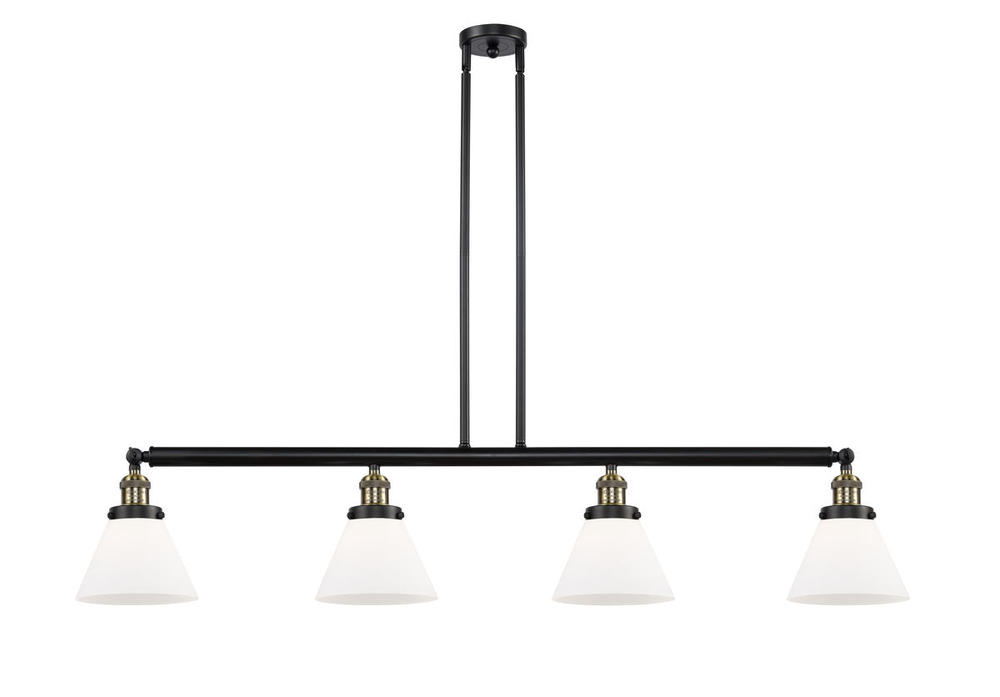 Cone - 4 Light - 52 inch - Black Antique Brass - Stem Hung - Adjustable Island Light
