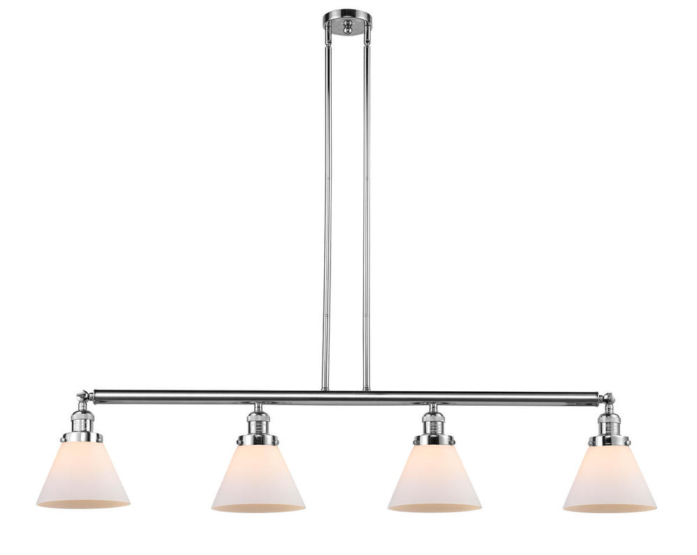 Cone - 4 Light - 52 inch - Polished Chrome - Stem Hung - Adjustable Island Light