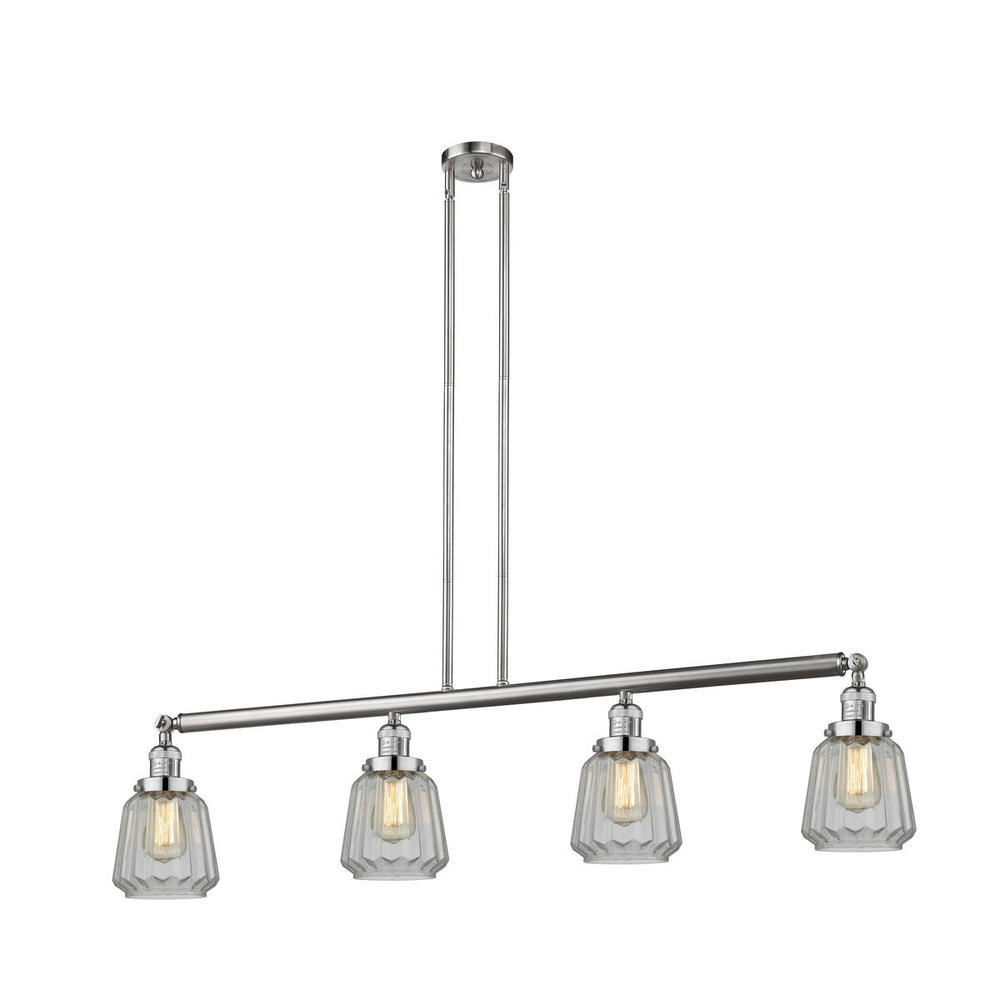 Chatham - 4 Light - 51 inch - Brushed Satin Nickel - Stem Hung - Island Light