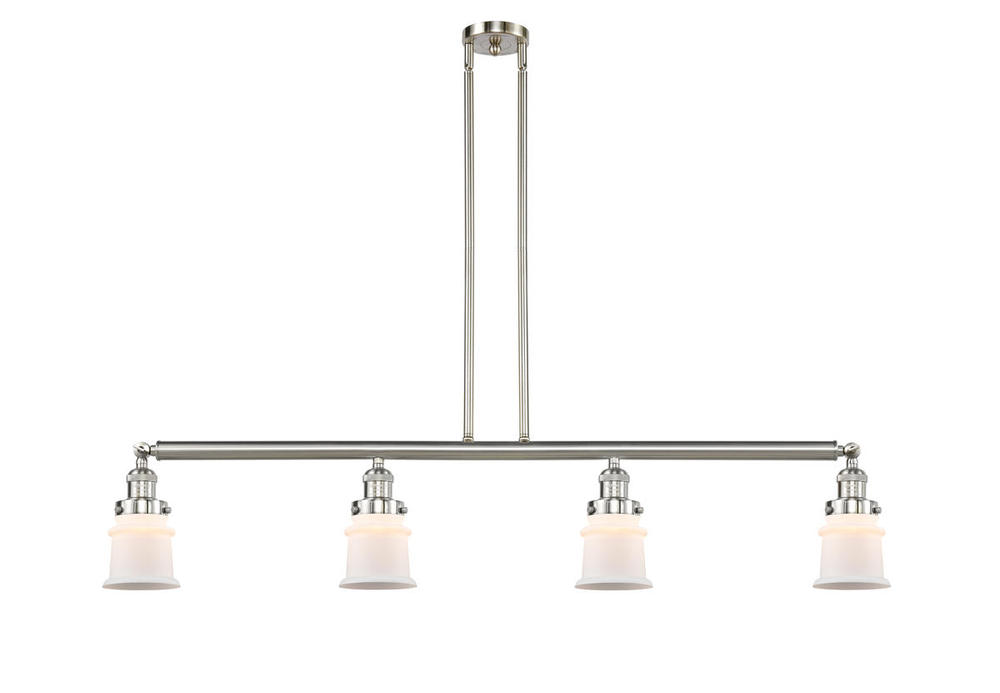 Canton - 4 Light - 51 inch - Brushed Satin Nickel - Stem Hung - Adjustable Island Light