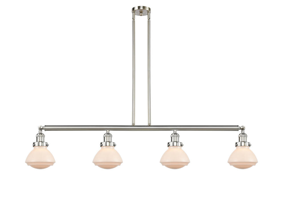 Olean - 4 Light - 51 inch - Brushed Satin Nickel - Stem Hung - Adjustable Island Light