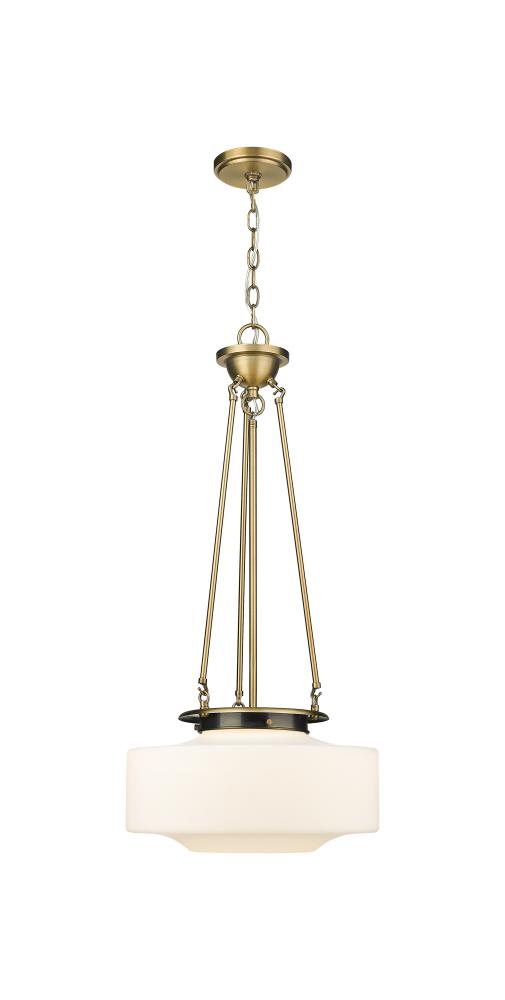 Bridgeton - 1 Light - 16 inch - Brushed Brass - Chain Hung - Pendant