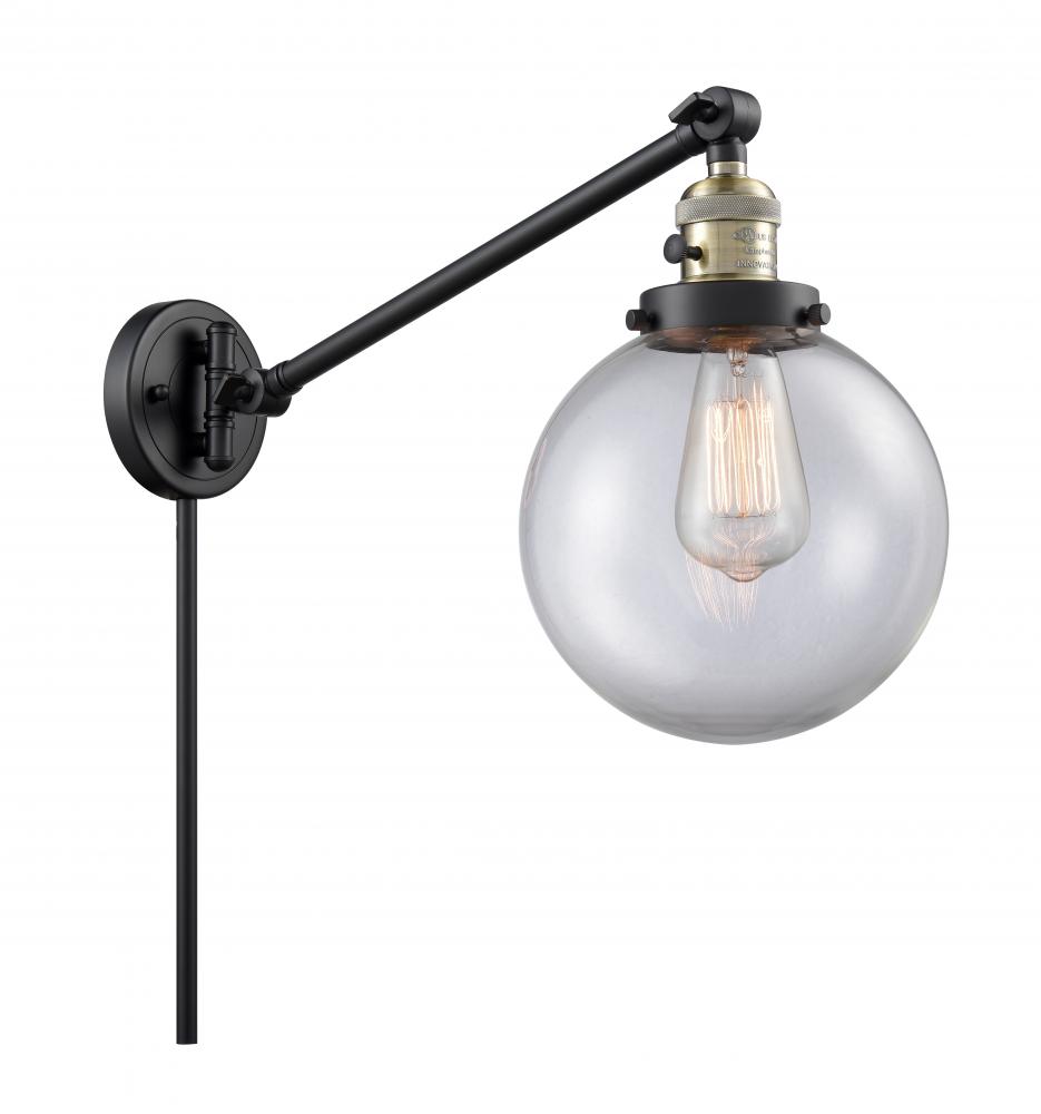 Beacon - 1 Light - 8 inch - Black Antique Brass -Adjustable Swing Arm