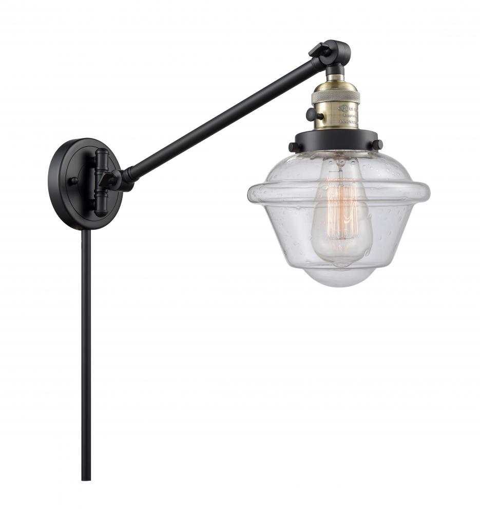 Oxford - 1 Light - 8 inch - Black Antique Brass - Swing Arm