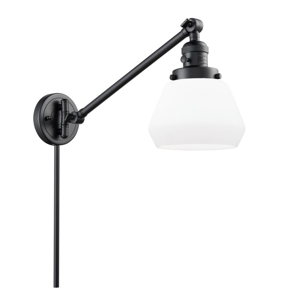 Fulton - 1 Light - 8 inch - Matte Black -Adjustable Swing Arm