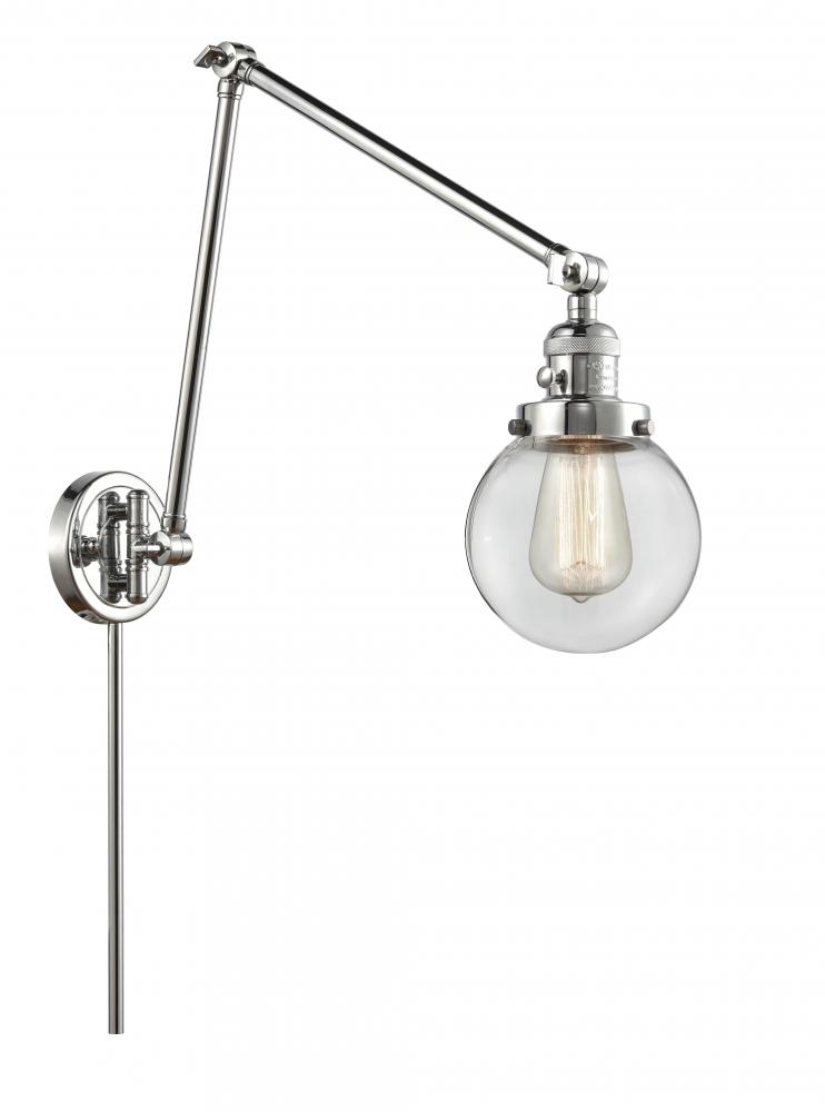 Beacon - 1 Light - 6 inch - Polished Chrome -Adjustable Swing Arm
