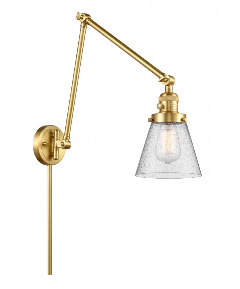 Cone - 1 Light - 8 inch - Satin Gold - Swing Arm