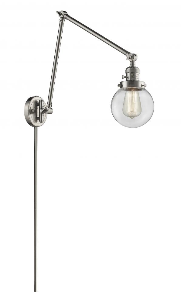 Beacon - 1 Light - 6 inch - Brushed Satin Nickel - Swing Arm