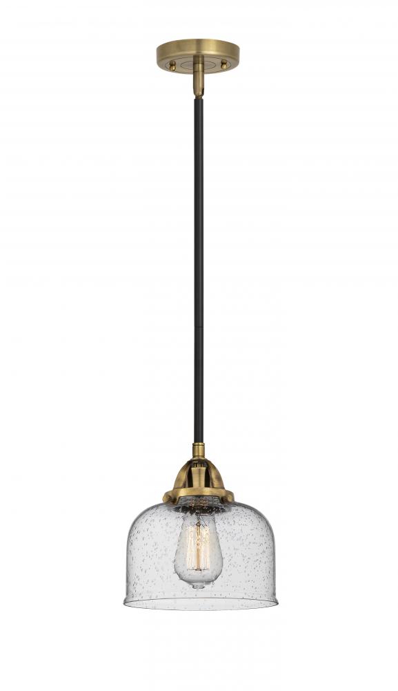 Bell - 1 Light - 8 inch - Black Antique Brass - Cord hung - Mini Pendant