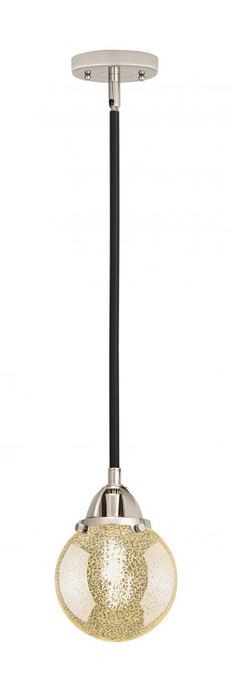 Beacon - 1 Light - 6 inch - Black Polished Nickel - Stem hung - Mini Pendant