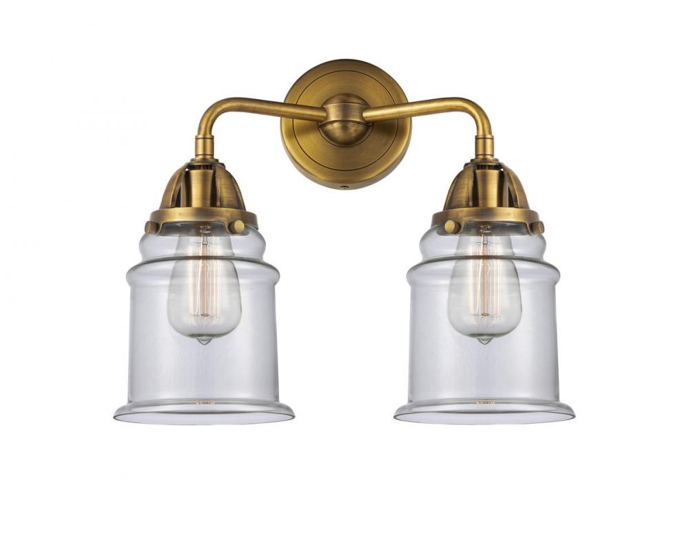 Canton - 2 Light - 14 inch - Brushed Brass - Bath Vanity Light