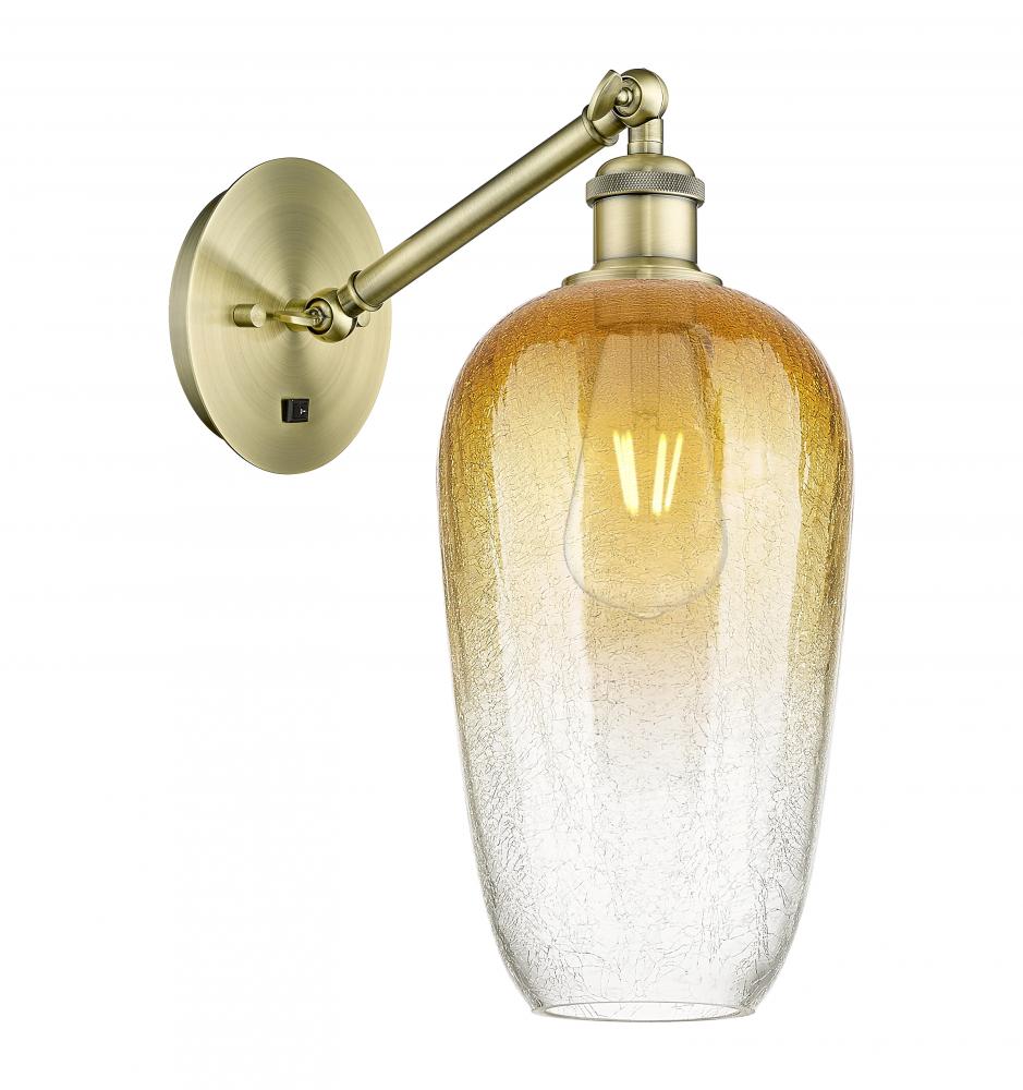 Brookhaven Flute - 1 Light - 7 inch - Matte Black - Sconce