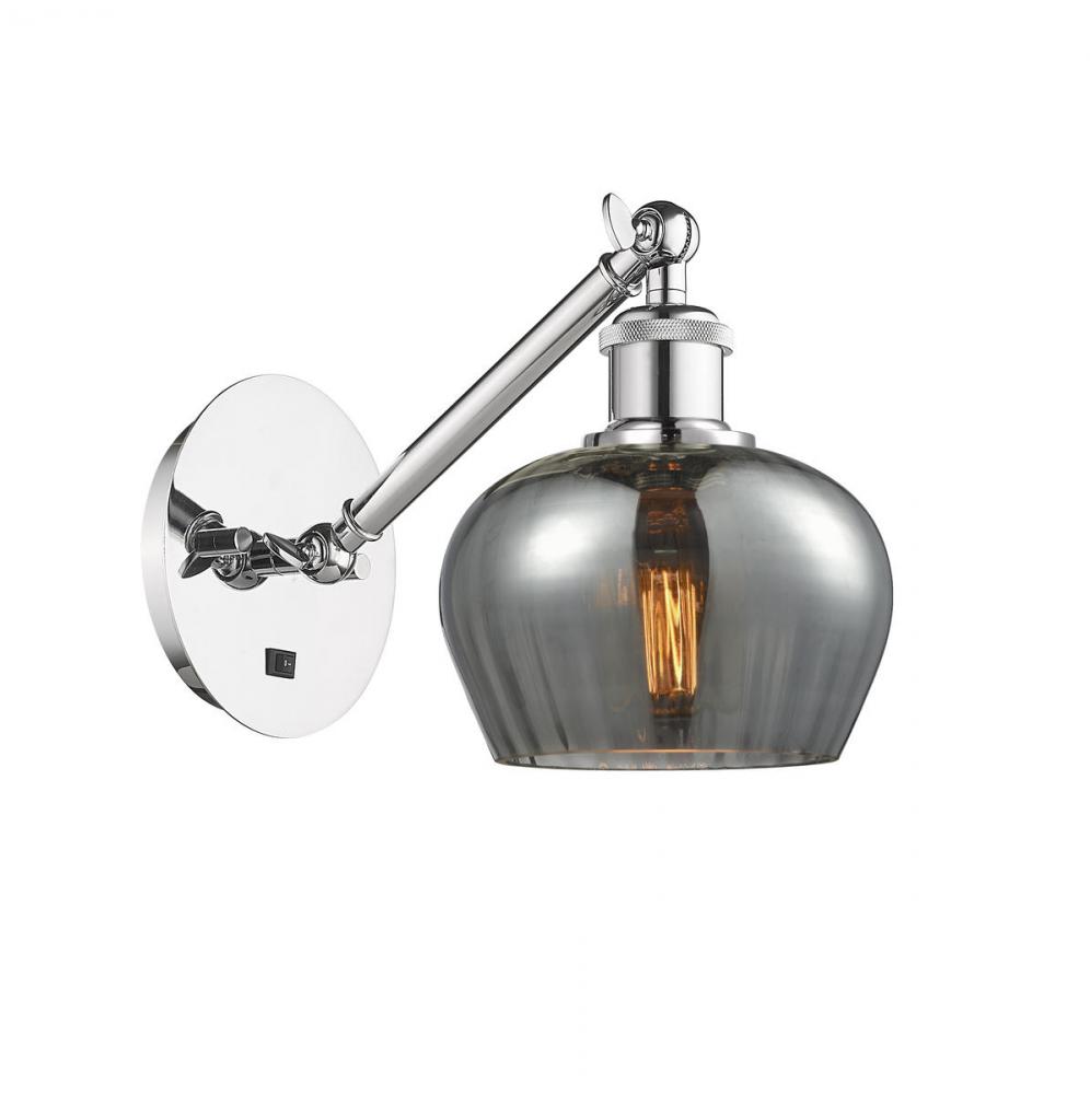 Fenton - 1 Light - 7 inch - Polished Chrome - Adjustable Sconce
