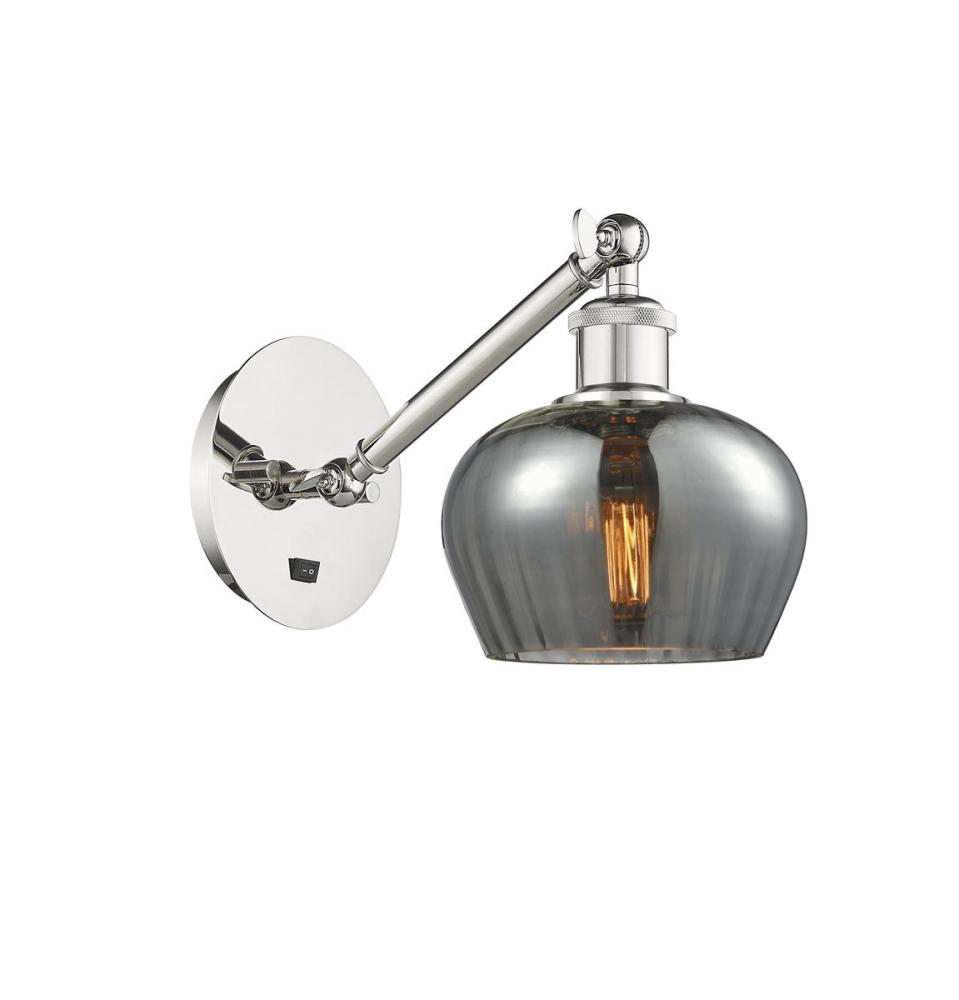 Fenton - 1 Light - 7 inch - Polished Nickel - Adjustable Sconce